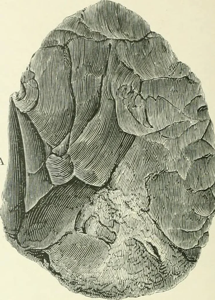 An illustration from Pre-historic times: as illustrated by ancient remains and the manners and customs of modern savages, 1900, leaf 403