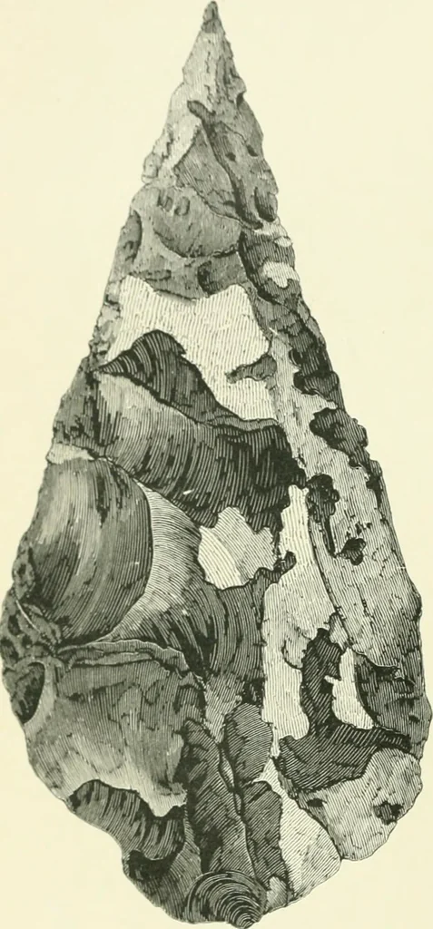 An illustration from Pre-historic times: as illustrated by ancient remains and the manners and customs of modern savages, 1900, leaf 425