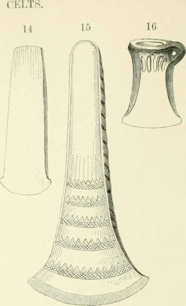 An illustration from Pre-historic times: as illustrated by ancient remains and the manners and customs of modern savages, 1900, leaf 69