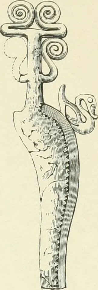 An illustration from Pre-historic times: as illustrated by ancient remains and the manners and customs of modern savages, 1900, leaf 78