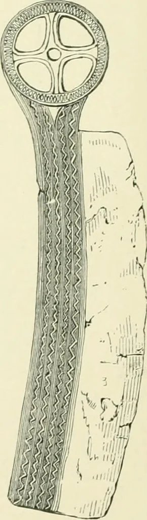 An illustration from Pre-historic times: as illustrated by ancient remains and the manners and customs of modern savages, 1900, leaf 81