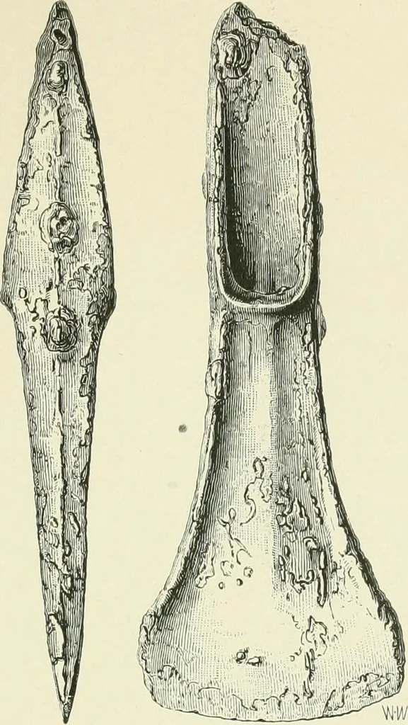 An illustration from Pre-historic times: as illustrated by ancient remains and the manners and customs of modern savages, 1900, leaf 88