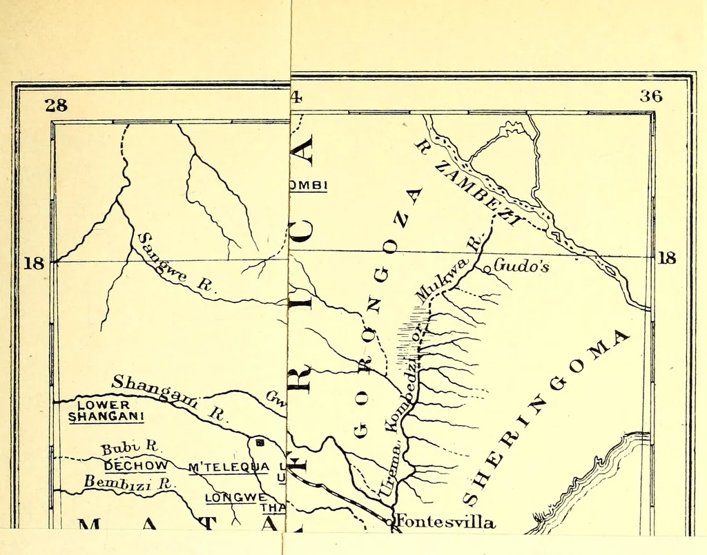 An illustration from Prehistoric Rhodesia; an examination of the historical, ethnological and archaeological evidencesas to the origin and age of the rock mines and stone buildings, with a gazetteer of mediaeval south -east Africa, 915 A.D. to 1760 A.D., and the countries of the Monomotapa, Manica, Sabia, Quiteve, Sofala, and Mozambique, 1909, leaf 43