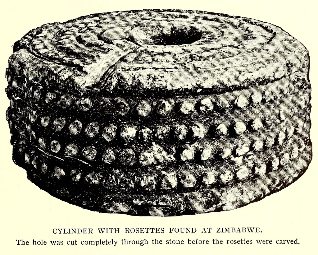 An illustration from Prehistoric Rhodesia; an examination of the historical, ethnological and archaeological evidencesas to the origin and age of the rock mines and stone buildings, with a gazetteer of mediaeval south -east Africa, 915 A.D. to 1760 A.D., and the countries of the Monomotapa, Manica, Sabia, Quiteve, Sofala, and Mozambique, 1909, leaf 495