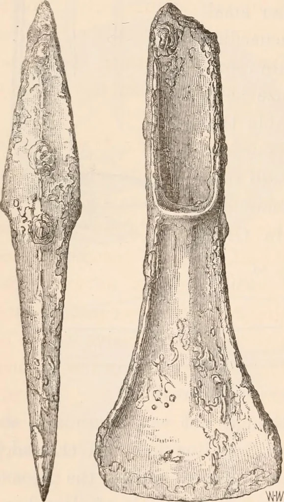 An illustration from Pre-historic times, as illustrated by ancient remains and the manners and customs of modern savages, 1892, leaf 71