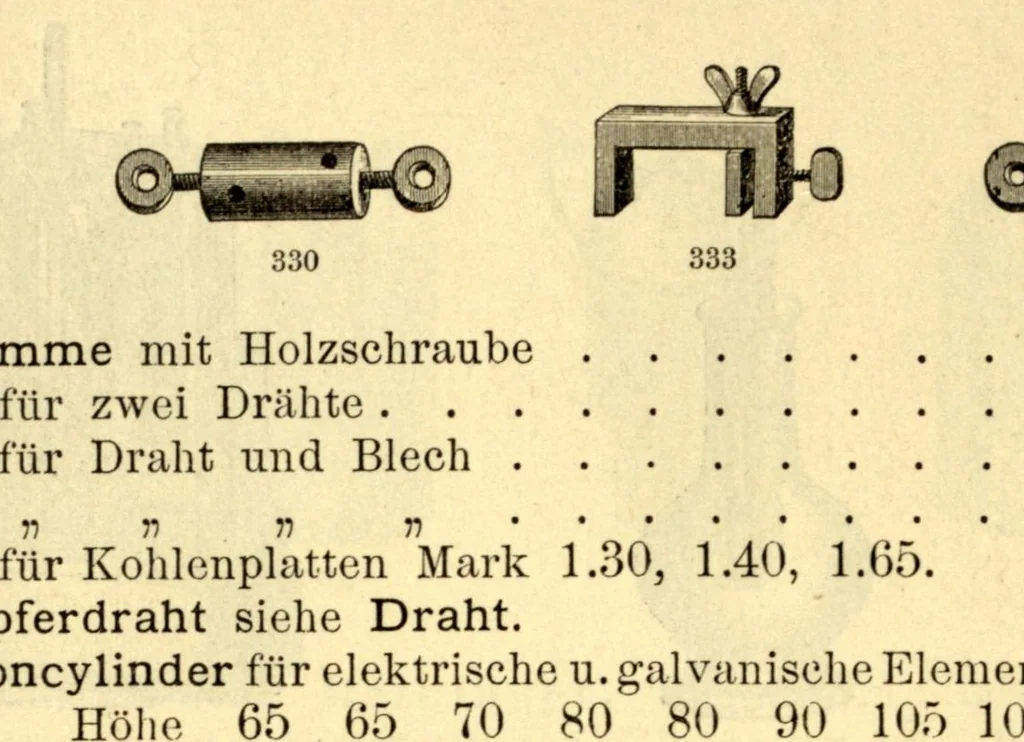 An illustration from Preis-verzeichniss uber chemische apparate und gerathschaften, chemische praparate und reagentien, 1898, leaf 34