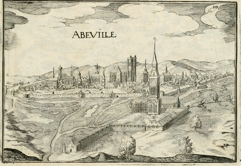 An illustration from Premiere[-seconde] partie, Les plans et profilz de toutes les principalles villes et lieux considerables de France : ensemble les cartes generalles de chascune prouince & les particulières de chasque gouuernement d'icelles, 1636, leaf 102