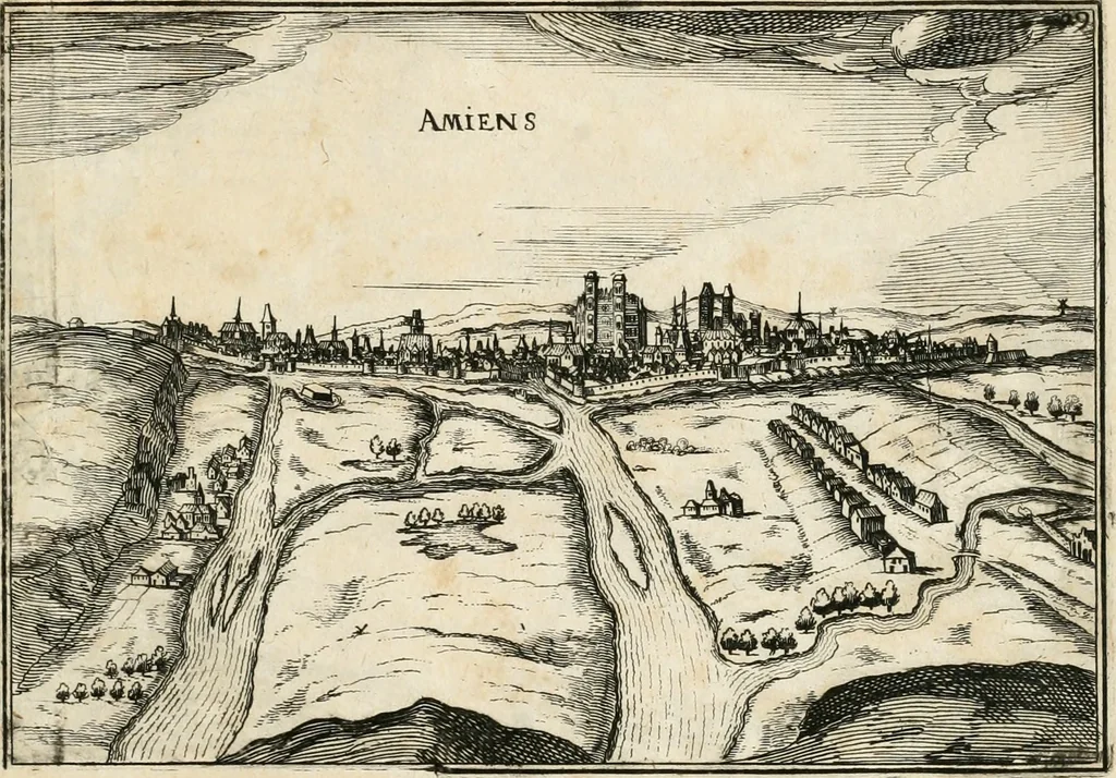 An illustration from Premiere[-seconde] partie, Les plans et profilz de toutes les principalles villes et lieux considerables de France : ensemble les cartes generalles de chascune prouince & les particulières de chasque gouuernement d'icelles, 1636, leaf 124