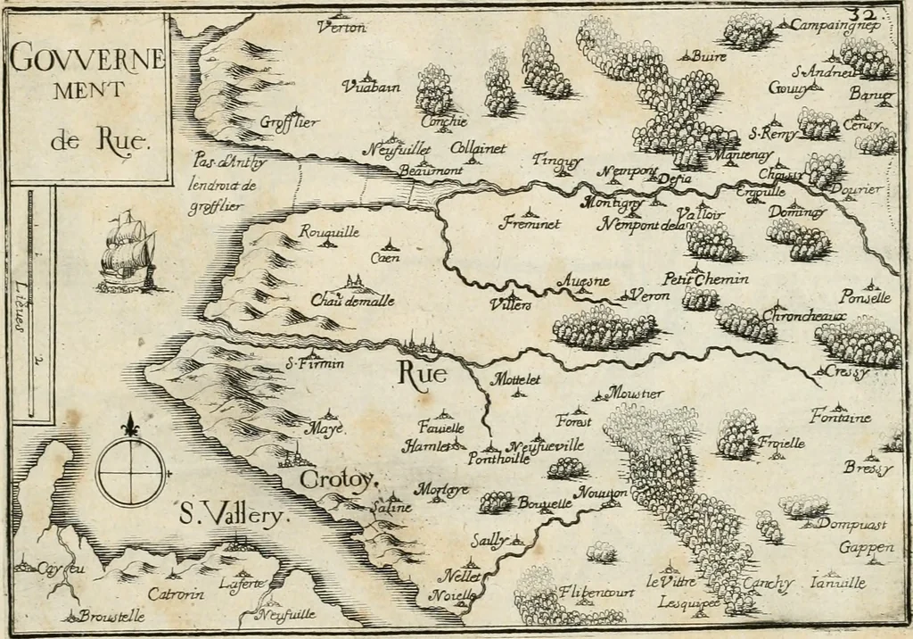 An illustration from Premiere[-seconde] partie, Les plans et profilz de toutes les principalles villes et lieux considerables de France : ensemble les cartes generalles de chascune prouince & les particulières de chasque gouuernement d'icelles, 1636, leaf 130