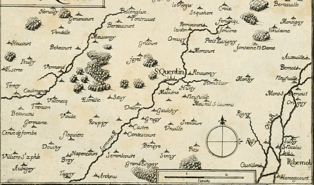 An illustration from Premiere[-seconde] partie, Les plans et profilz de toutes les principalles villes et lieux considerables de France : ensemble les cartes generalles de chascune prouince & les particulières de chasque gouuernement d'icelles, 1636, leaf 142