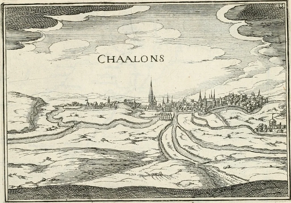 An illustration from Premiere[-seconde] partie, Les plans et profilz de toutes les principalles villes et lieux considerables de France : ensemble les cartes generalles de chascune prouince & les particulières de chasque gouuernement d'icelles, 1636, leaf 166