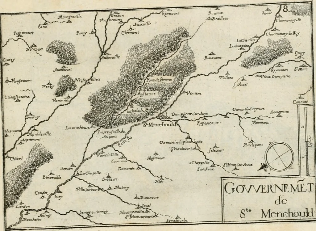An illustration from Premiere[-seconde] partie, Les plans et profilz de toutes les principalles villes et lieux considerables de France : ensemble les cartes generalles de chascune prouince & les particulières de chasque gouuernement d'icelles, 1636, leaf 176