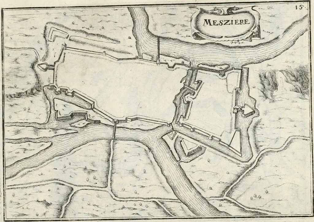 An illustration from Premiere[-seconde] partie, Les plans et profilz de toutes les principalles villes et lieux considerables de France : ensemble les cartes generalles de chascune prouince & les particulières de chasque gouuernement d'icelles, 1636, leaf 190