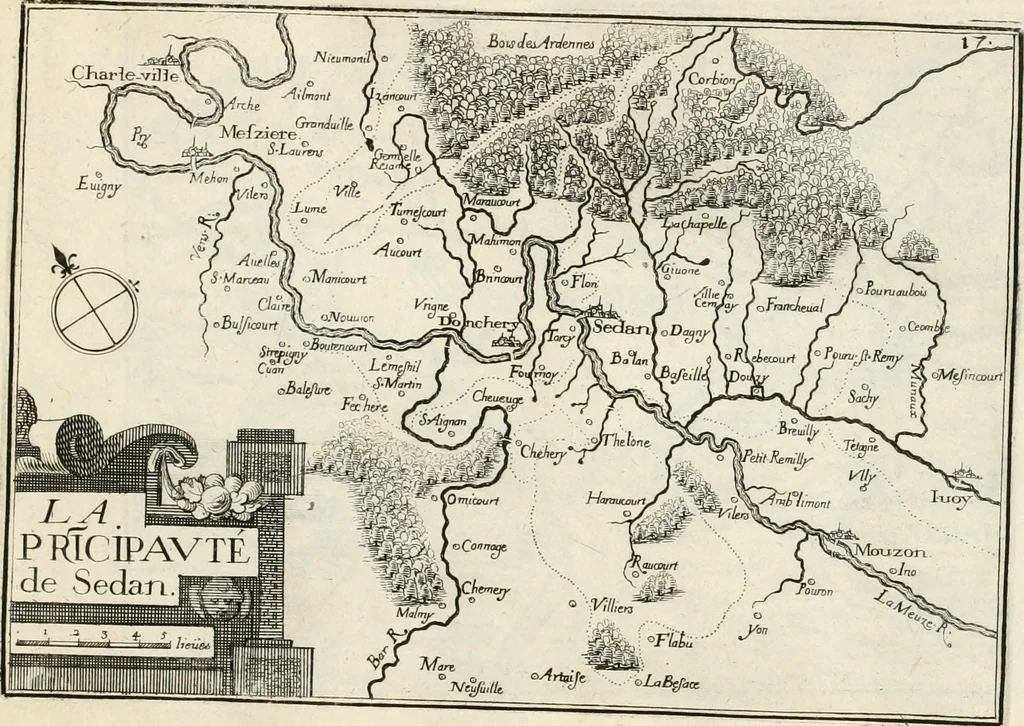 An illustration from Premiere[-seconde] partie, Les plans et profilz de toutes les principalles villes et lieux considerables de France : ensemble les cartes generalles de chascune prouince & les particulières de chasque gouuernement d'icelles, 1636, leaf 194