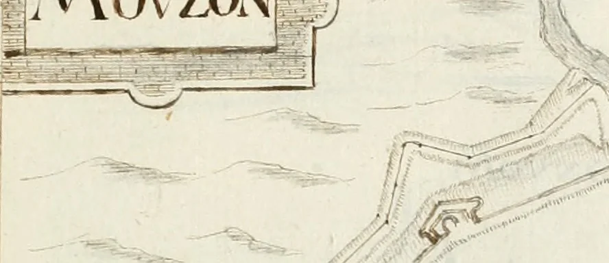 An illustration from Premiere[-seconde] partie, Les plans et profilz de toutes les principalles villes et lieux considerables de France : ensemble les cartes generalles de chascune prouince & les particulières de chasque gouuernement d'icelles, 1636, leaf 200