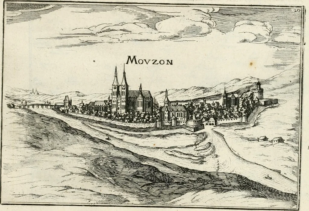 An illustration from Premiere[-seconde] partie, Les plans et profilz de toutes les principalles villes et lieux considerables de France : ensemble les cartes generalles de chascune prouince & les particulières de chasque gouuernement d'icelles, 1636, leaf 202