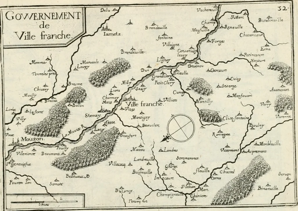 An illustration from Premiere[-seconde] partie, Les plans et profilz de toutes les principalles villes et lieux considerables de France : ensemble les cartes generalles de chascune prouince & les particulières de chasque gouuernement d'icelles, 1636, leaf 228
