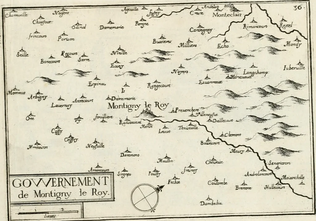 An illustration from Premiere[-seconde] partie, Les plans et profilz de toutes les principalles villes et lieux considerables de France : ensemble les cartes generalles de chascune prouince & les particulières de chasque gouuernement d'icelles, 1636, leaf 236