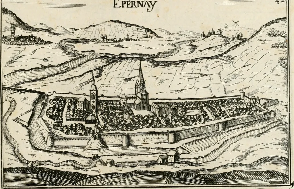 An illustration from Premiere[-seconde] partie, Les plans et profilz de toutes les principalles villes et lieux considerables de France : ensemble les cartes generalles de chascune prouince & les particulières de chasque gouuernement d'icelles, 1636, leaf 248