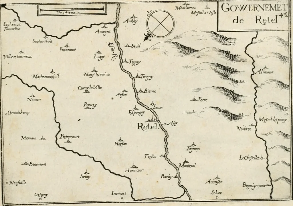 An illustration from Premiere[-seconde] partie, Les plans et profilz de toutes les principalles villes et lieux considerables de France : ensemble les cartes generalles de chascune prouince & les particulières de chasque gouuernement d'icelles, 1636, leaf 250