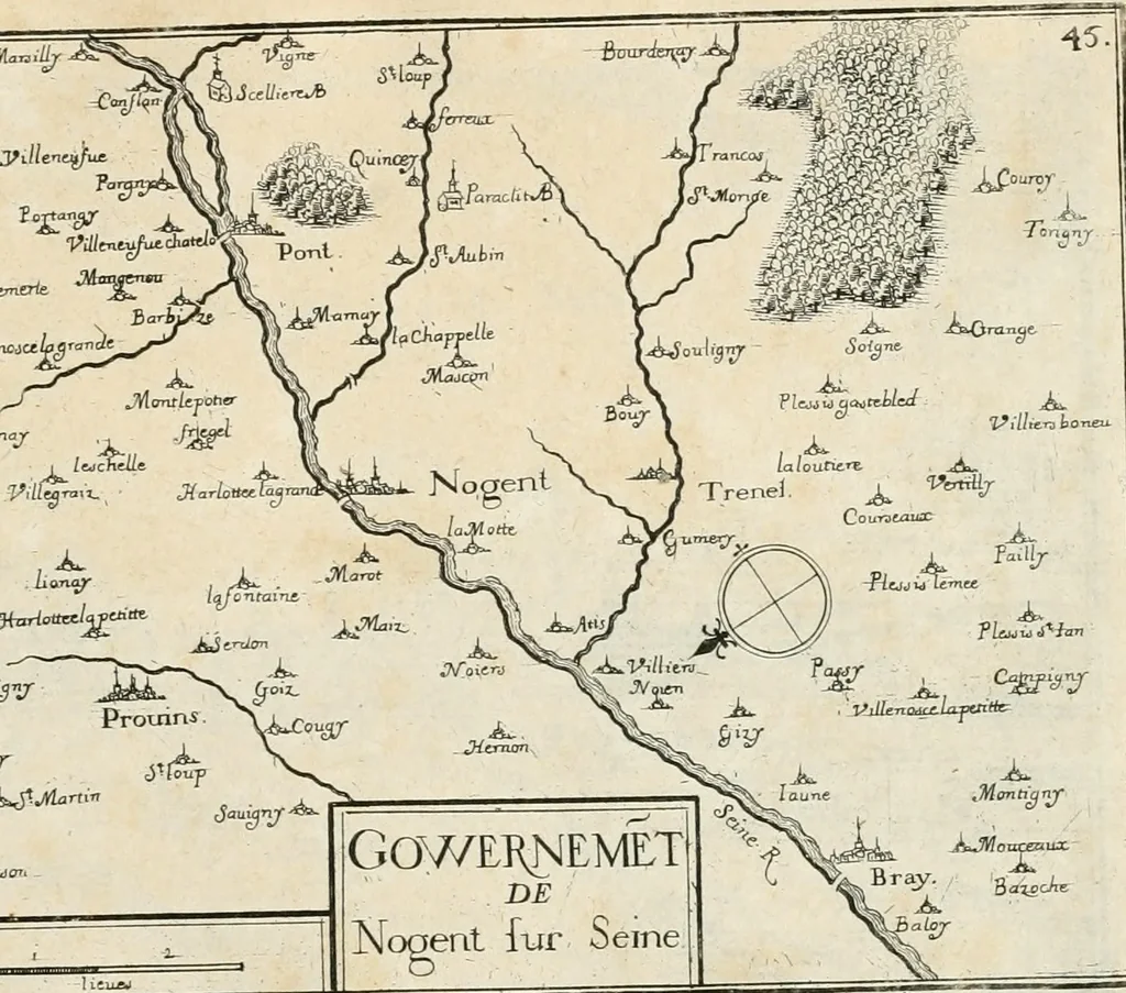An illustration from Premiere[-seconde] partie, Les plans et profilz de toutes les principalles villes et lieux considerables de France : ensemble les cartes generalles de chascune prouince & les particulières de chasque gouuernement d'icelles, 1636, leaf 254