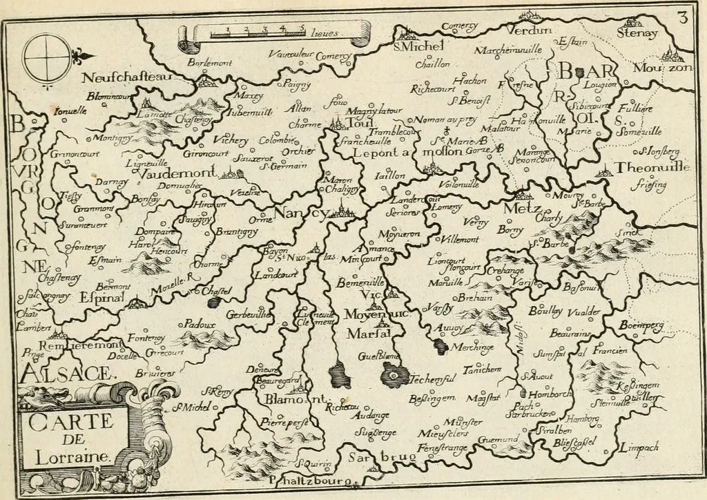 An illustration from Premiere[-seconde] partie, Les plans et profilz de toutes les principalles villes et lieux considerables de France : ensemble les cartes generalles de chascune prouince & les particulières de chasque gouuernement d'icelles, 1636, leaf 274