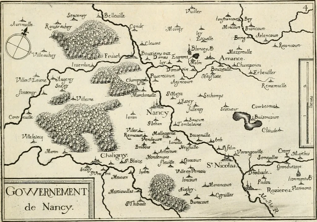An illustration from Premiere[-seconde] partie, Les plans et profilz de toutes les principalles villes et lieux considerables de France : ensemble les cartes generalles de chascune prouince & les particulières de chasque gouuernement d'icelles, 1636, leaf 276