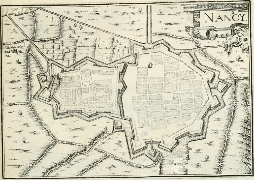 An illustration from Premiere[-seconde] partie, Les plans et profilz de toutes les principalles villes et lieux considerables de France : ensemble les cartes generalles de chascune prouince & les particulières de chasque gouuernement d'icelles, 1636, leaf 278
