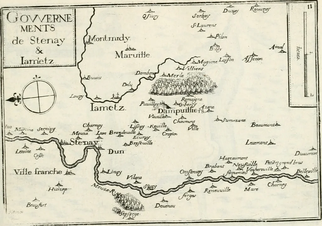 An illustration from Premiere[-seconde] partie, Les plans et profilz de toutes les principalles villes et lieux considerables de France : ensemble les cartes generalles de chascune prouince & les particulières de chasque gouuernement d'icelles, 1636, leaf 290