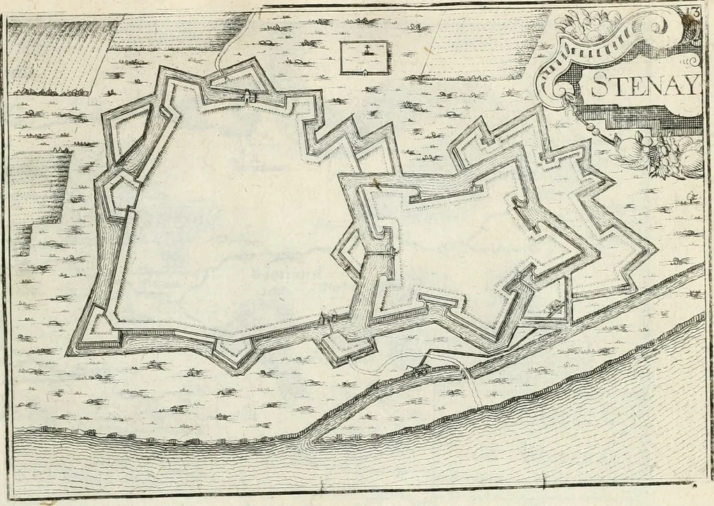 An illustration from Premiere[-seconde] partie, Les plans et profilz de toutes les principalles villes et lieux considerables de France : ensemble les cartes generalles de chascune prouince & les particulières de chasque gouuernement d'icelles, 1636, leaf 294