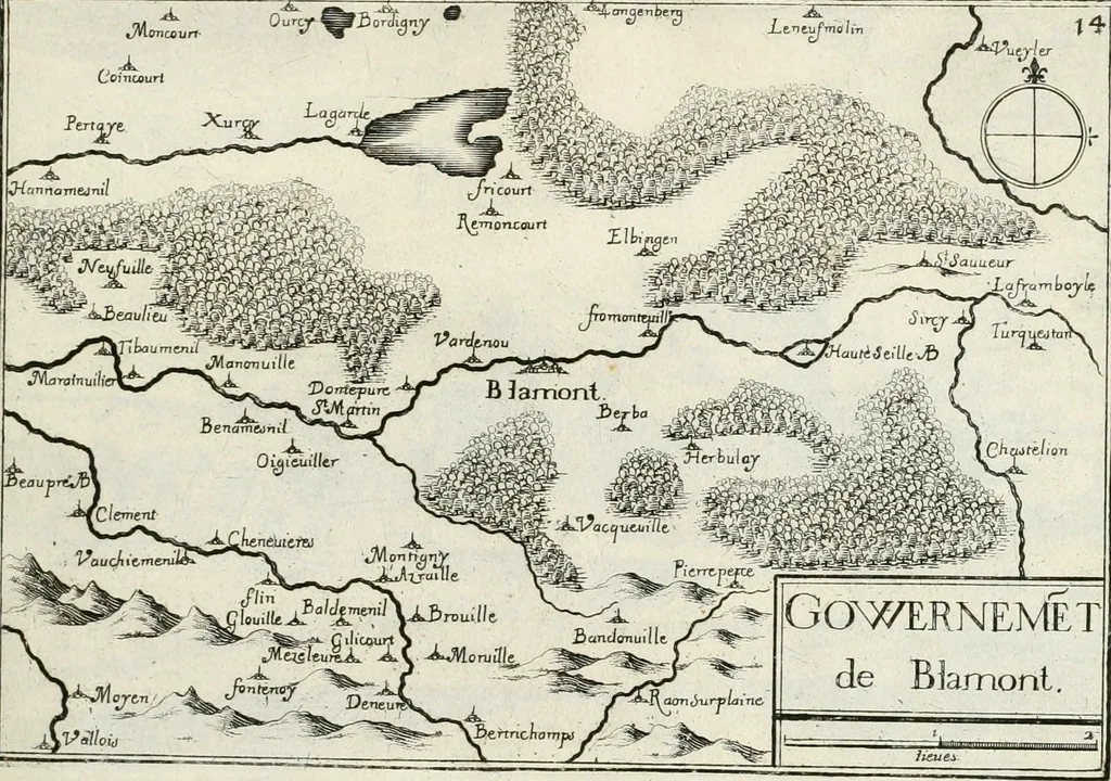 An illustration from Premiere[-seconde] partie, Les plans et profilz de toutes les principalles villes et lieux considerables de France : ensemble les cartes generalles de chascune prouince & les particulières de chasque gouuernement d'icelles, 1636, leaf 296