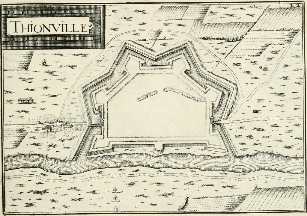 An illustration from Premiere[-seconde] partie, Les plans et profilz de toutes les principalles villes et lieux considerables de France : ensemble les cartes generalles de chascune prouince & les particulières de chasque gouuernement d'icelles, 1636, leaf 312