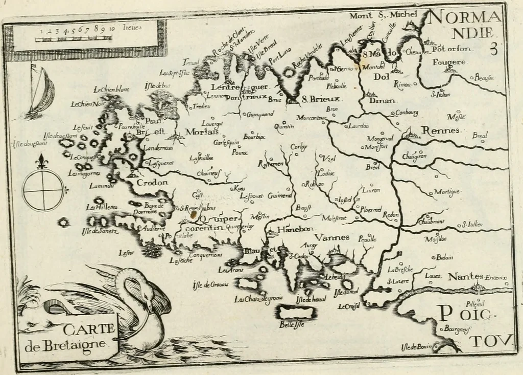 An illustration from Premiere[-seconde] partie, Les plans et profilz de toutes les principalles villes et lieux considerables de France : ensemble les cartes generalles de chascune prouince & les particulières de chasque gouuernement d'icelles, 1636, leaf 328