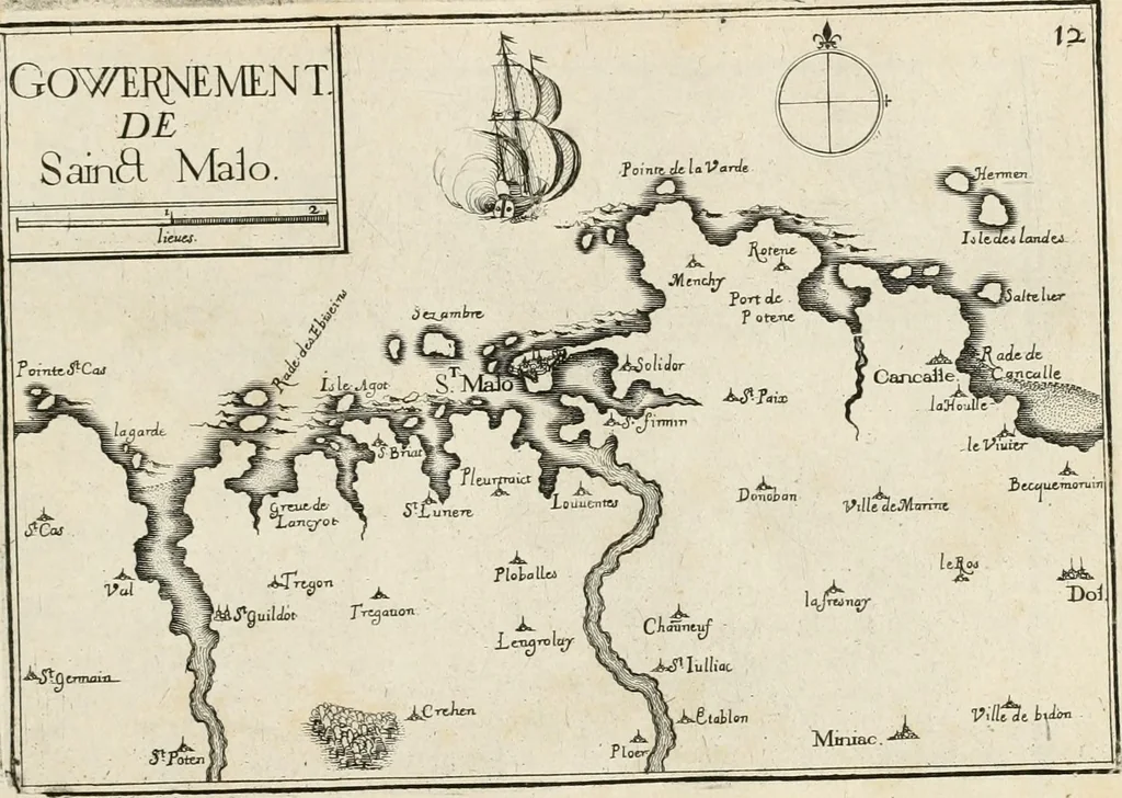 An illustration from Premiere[-seconde] partie, Les plans et profilz de toutes les principalles villes et lieux considerables de France : ensemble les cartes generalles de chascune prouince & les particulières de chasque gouuernement d'icelles, 1636, leaf 344