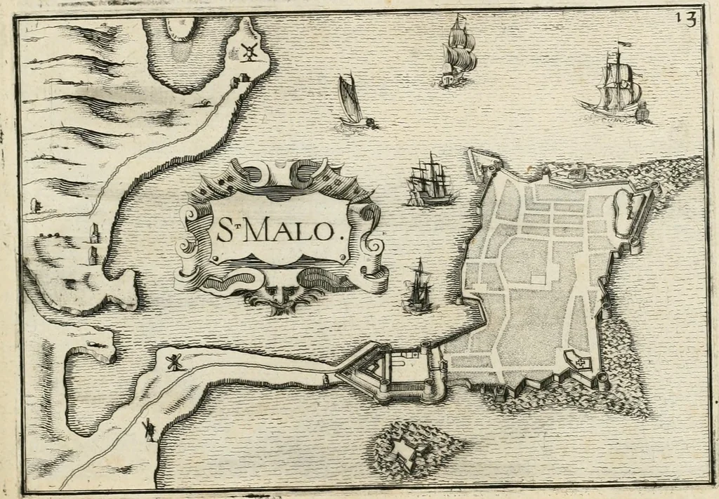 An illustration from Premiere[-seconde] partie, Les plans et profilz de toutes les principalles villes et lieux considerables de France : ensemble les cartes generalles de chascune prouince & les particulières de chasque gouuernement d'icelles, 1636, leaf 346