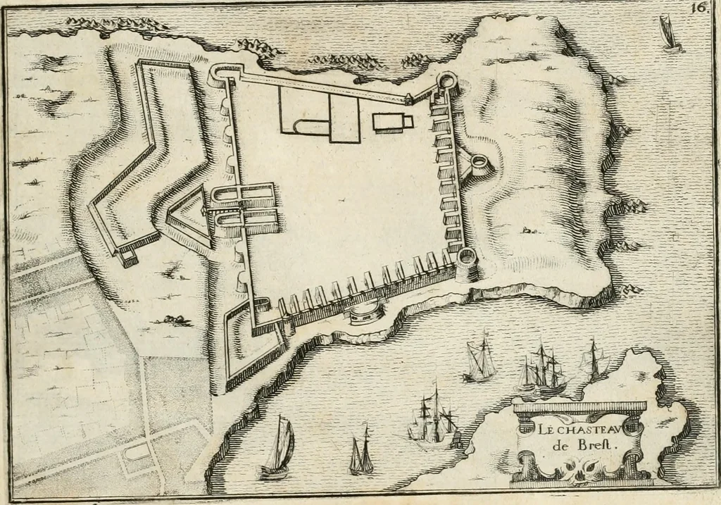 An illustration from Premiere[-seconde] partie, Les plans et profilz de toutes les principalles villes et lieux considerables de France : ensemble les cartes generalles de chascune prouince & les particulières de chasque gouuernement d'icelles, 1636, leaf 354