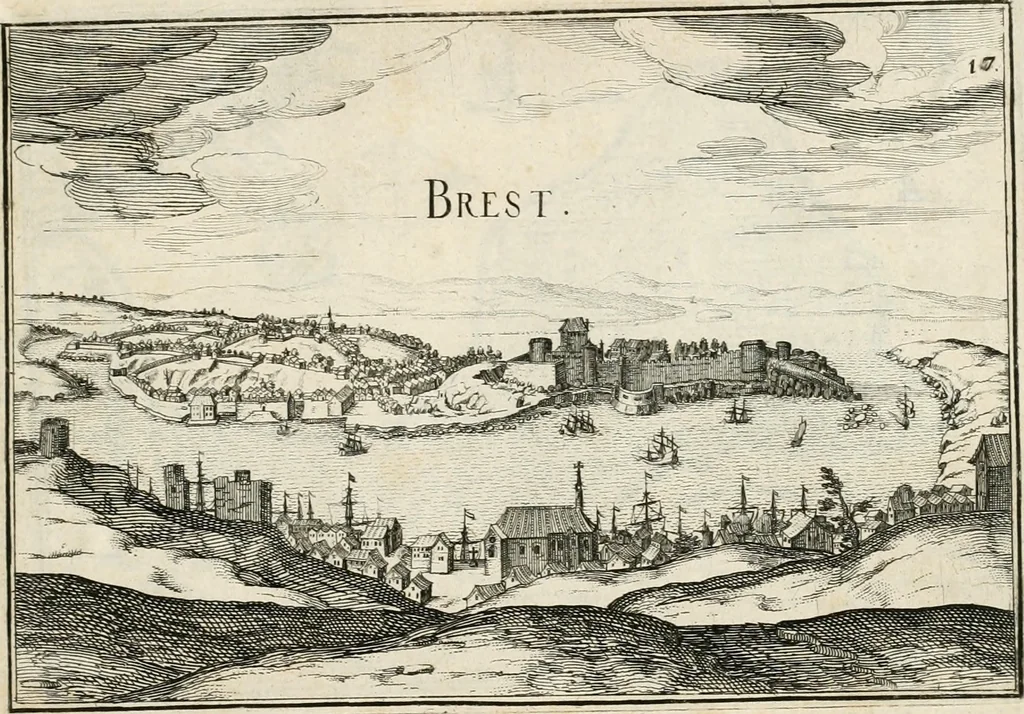 An illustration from Premiere[-seconde] partie, Les plans et profilz de toutes les principalles villes et lieux considerables de France : ensemble les cartes generalles de chascune prouince & les particulières de chasque gouuernement d'icelles, 1636, leaf 356