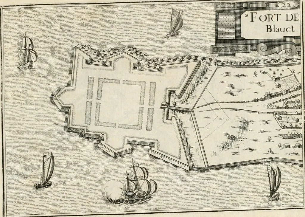 An illustration from Premiere[-seconde] partie, Les plans et profilz de toutes les principalles villes et lieux considerables de France : ensemble les cartes generalles de chascune prouince & les particulières de chasque gouuernement d'icelles, 1636, leaf 366