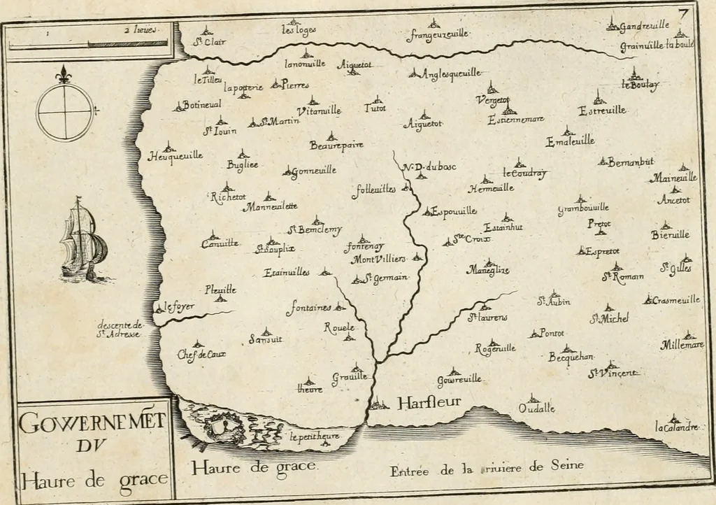An illustration from Premiere[-seconde] partie, Les plans et profilz de toutes les principalles villes et lieux considerables de France : ensemble les cartes generalles de chascune prouince & les particulières de chasque gouuernement d'icelles, 1636, leaf 392