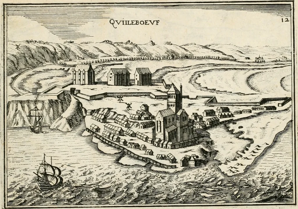 An illustration from Premiere[-seconde] partie, Les plans et profilz de toutes les principalles villes et lieux considerables de France : ensemble les cartes generalles de chascune prouince & les particulières de chasque gouuernement d'icelles, 1636, leaf 406