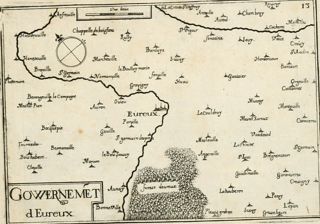 An illustration from Premiere[-seconde] partie, Les plans et profilz de toutes les principalles villes et lieux considerables de France : ensemble les cartes generalles de chascune prouince & les particulières de chasque gouuernement d'icelles, 1636, leaf 408