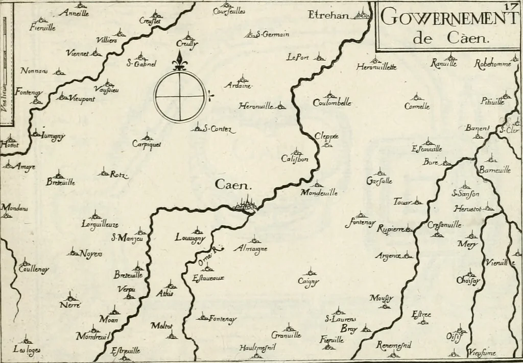 An illustration from Premiere[-seconde] partie, Les plans et profilz de toutes les principalles villes et lieux considerables de France : ensemble les cartes generalles de chascune prouince & les particulières de chasque gouuernement d'icelles, 1636, leaf 416