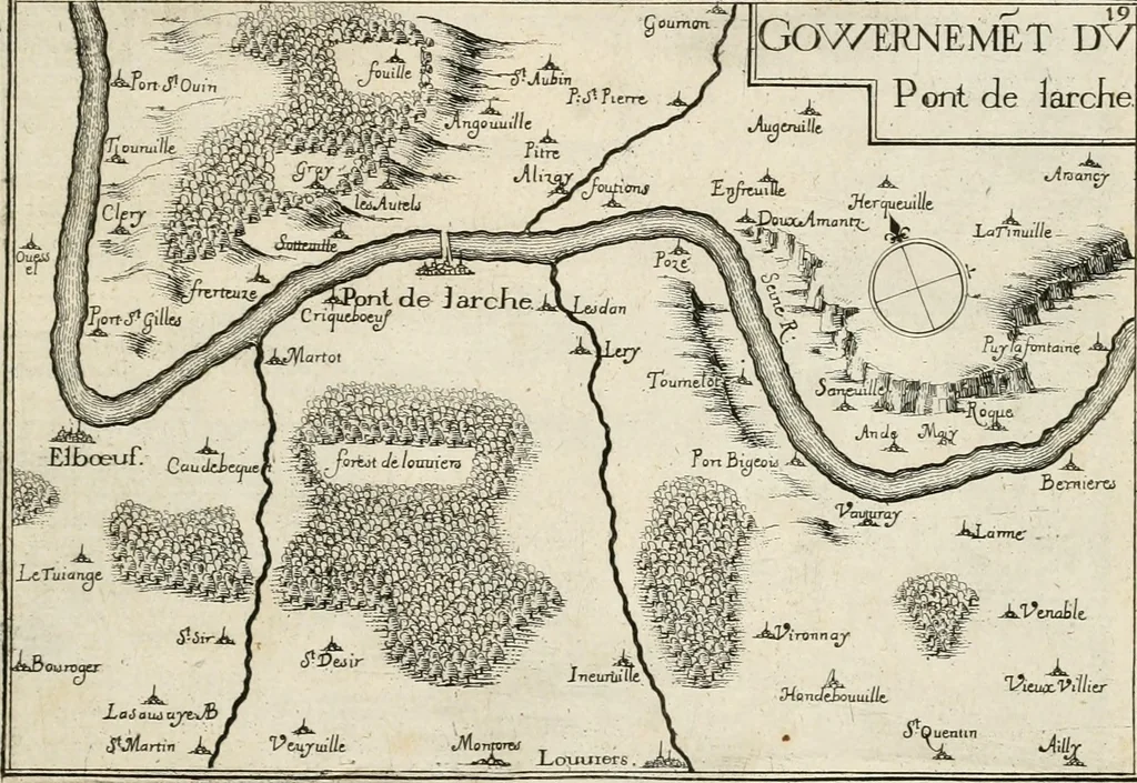 An illustration from Premiere[-seconde] partie, Les plans et profilz de toutes les principalles villes et lieux considerables de France : ensemble les cartes generalles de chascune prouince & les particulières de chasque gouuernement d'icelles, 1636, leaf 420