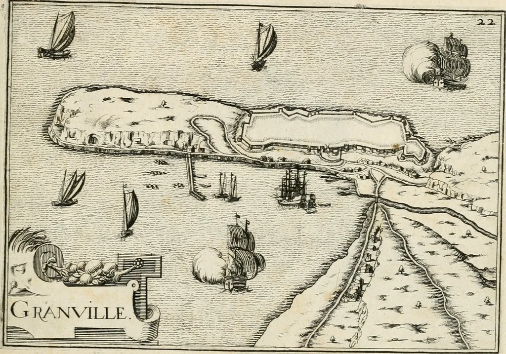 An illustration from Premiere[-seconde] partie, Les plans et profilz de toutes les principalles villes et lieux considerables de France : ensemble les cartes generalles de chascune prouince & les particulières de chasque gouuernement d'icelles, 1636, leaf 426