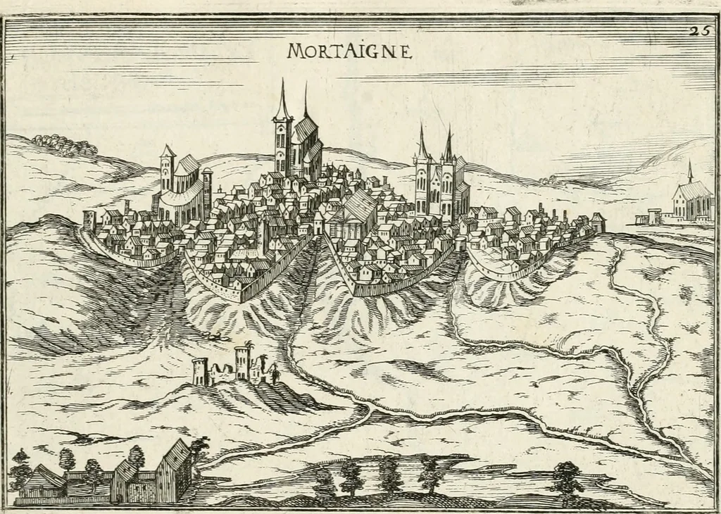 An illustration from Premiere[-seconde] partie, Les plans et profilz de toutes les principalles villes et lieux considerables de France : ensemble les cartes generalles de chascune prouince & les particulières de chasque gouuernement d'icelles, 1636, leaf 432