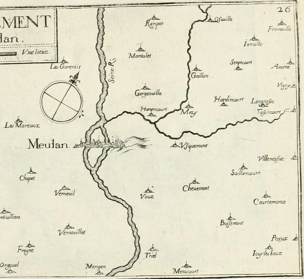 An illustration from Premiere[-seconde] partie, Les plans et profilz de toutes les principalles villes et lieux considerables de France : ensemble les cartes generalles de chascune prouince & les particulières de chasque gouuernement d'icelles, 1636, leaf 434