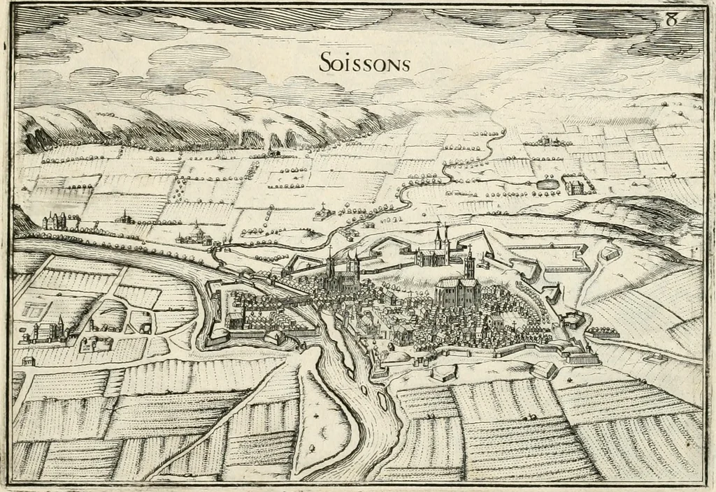 An illustration from Premiere[-seconde] partie, Les plans et profilz de toutes les principalles villes et lieux considerables de France : ensemble les cartes generalles de chascune prouince & les particulières de chasque gouuernement d'icelles, 1636, leaf 450