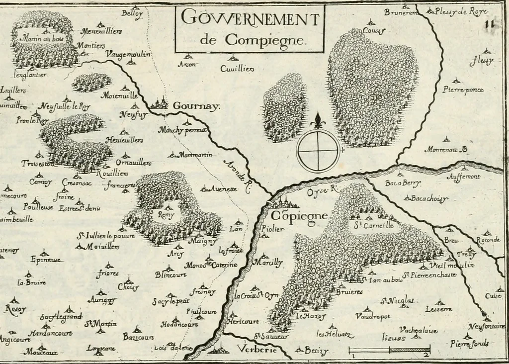 An illustration from Premiere[-seconde] partie, Les plans et profilz de toutes les principalles villes et lieux considerables de France : ensemble les cartes generalles de chascune prouince & les particulières de chasque gouuernement d'icelles, 1636, leaf 456