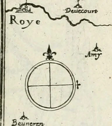 An illustration from Premiere[-seconde] partie, Les plans et profilz de toutes les principalles villes et lieux considerables de France : ensemble les cartes generalles de chascune prouince & les particulières de chasque gouuernement d'icelles, 1636, leaf 460