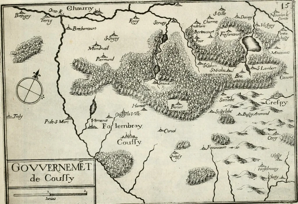 An illustration from Premiere[-seconde] partie, Les plans et profilz de toutes les principalles villes et lieux considerables de France : ensemble les cartes generalles de chascune prouince & les particulières de chasque gouuernement d'icelles, 1636, leaf 464